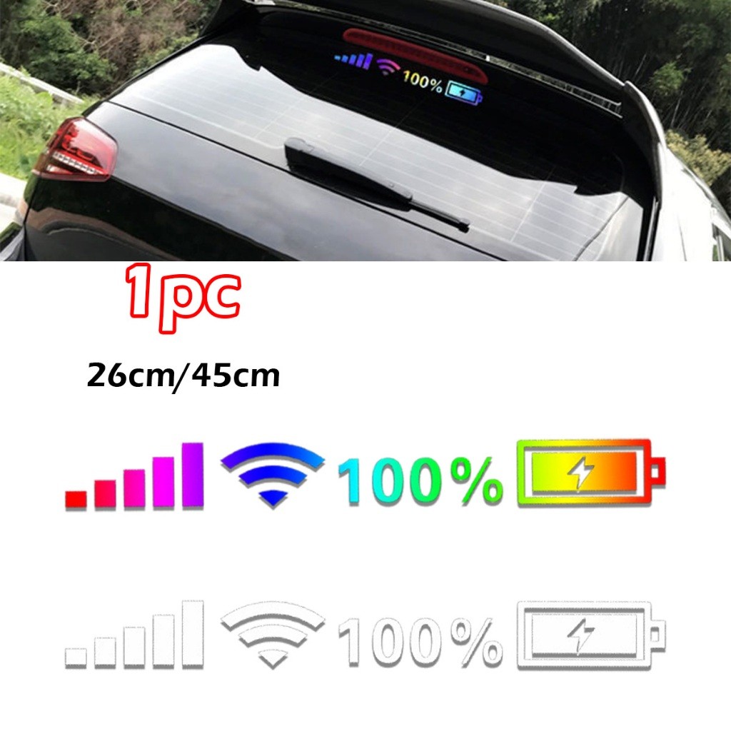 45ซม.สติ๊กเกอร์ตกแต่งรถยนต์ สัญญานมือถือ สติ๊กเกอร์แบตเตอร์รี่ สร้างสรรค์ มีกาวในตัว - รูปที่ 4