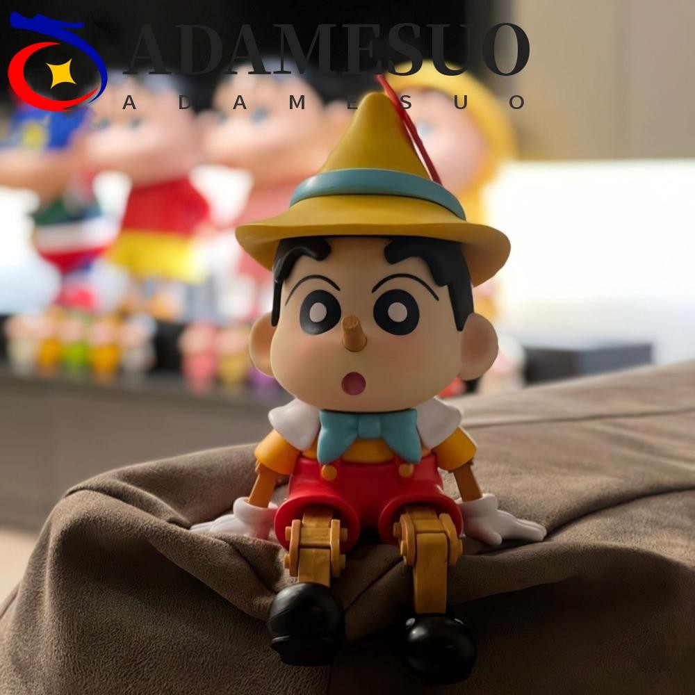 Adamesuo Crayon Shin-Chan รูป,หุ่นเคลื่อนย้ายได้ Joint Shinnosuke Nohara รูป, ของเล่นเด็กของเล่นการ์ตูนอะนิเมะ Shin-Chan Action Figure Collection