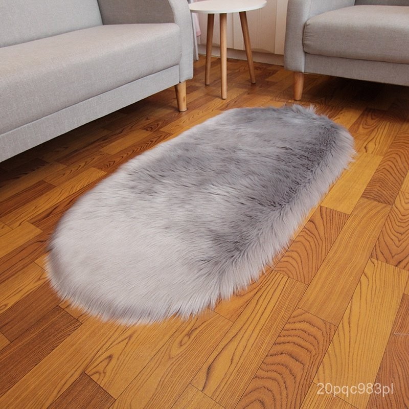 Imitation Wool Carpet Bedroom Thickened Fluffy Carpet Living Room Carpet Furry Soft Sofa Foot Pad Ho