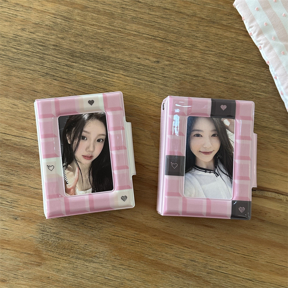 อิน สไตล์สีดําสมาร์ทสีขาวสมาร์ท 10 ซม. การ์ดหนังสือแม่เหล็กดูด ยี่กงเกอ อัลบั้มรูปโพลารอยด์ไอดอลการ์ดขนาดเล็กการจัดเก็บการ์ดกร