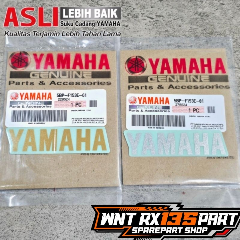 YAMAHA SILVER GOLD STICKER TOOLBOX COVER TOLBOX RX KING ORIGINAL YAMAHA | 5BP-F153E-01 5BP-F153E-61