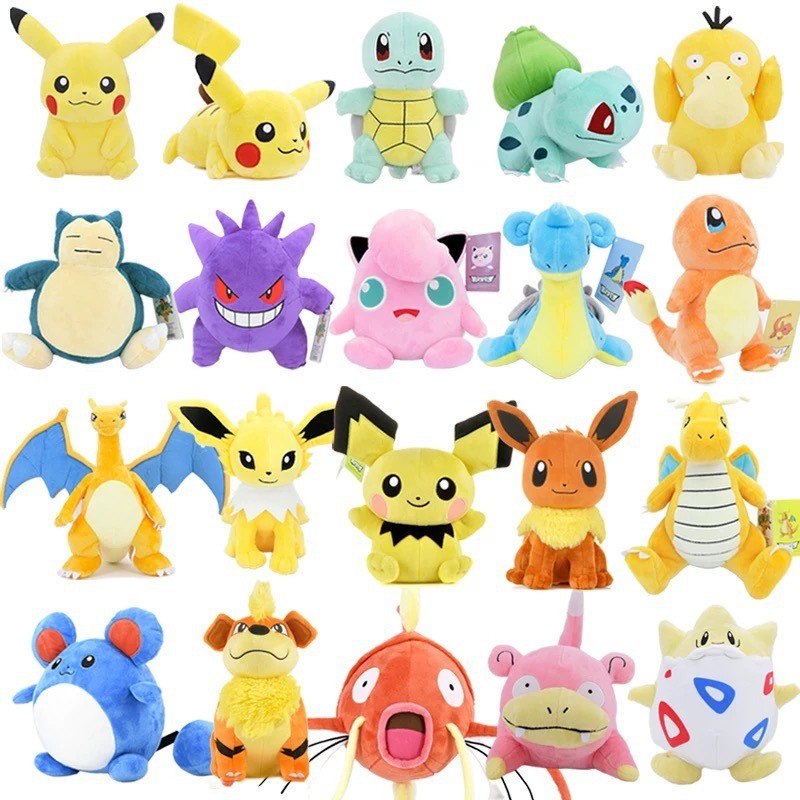 ตุ๊กตา ของน่ารักๆ ตุ๊กตา Pokémon Plush Toy – Pikachu Plushie & Pokémon ตุ๊กตาของเล่น | หลายขนาด | ของขวัญน่ารัก&สะสม