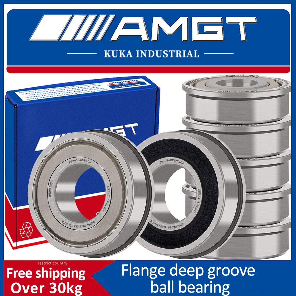 AMGT แบริ่งบอลร่องลึกหน้าแปลน F6205 F6206 F6207 F6208 F6209 F6210 2Z