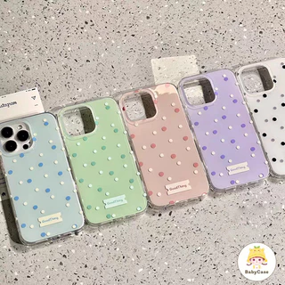 เคสไอโฟน 11 สำหรับ iPhone 17 16 13 11 15 12 14 Pro Max 16Plus 14Plus 15Plus จุดเล็ก ๆ ที่สดใหม่สีสันสดใสปกใหม่ IMD