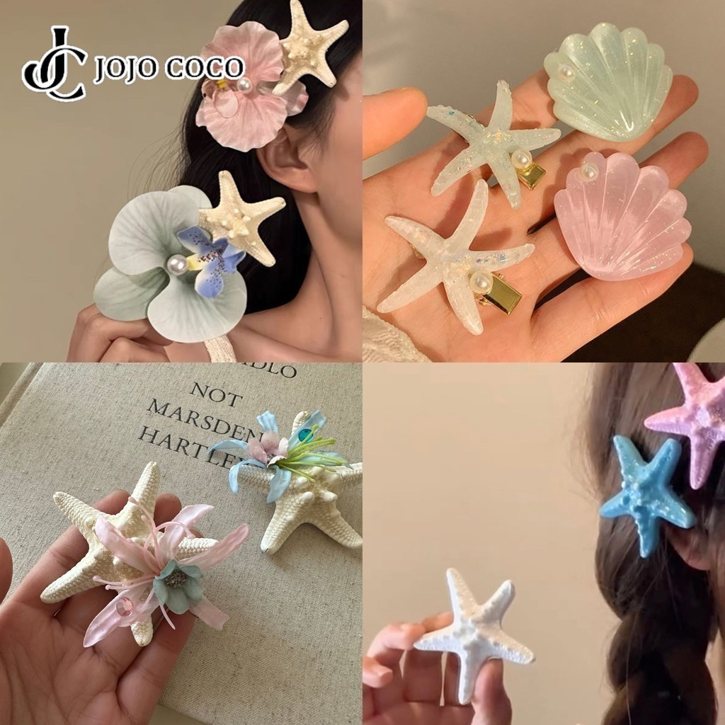 JOJO COCO กิ๊บติดผมสไตล์ฮาวาย แบบปลาดาวและดอกไม้