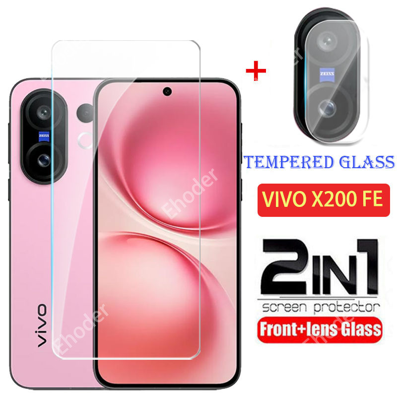 กระจกนิรภัยสําหรับ Vivo X200 FE 4G 5G 2025 ป้องกันหน้าจอสําหรับ VivoX200 X200FE เลนส์กล้องใสป้องกันฟิล์ม
