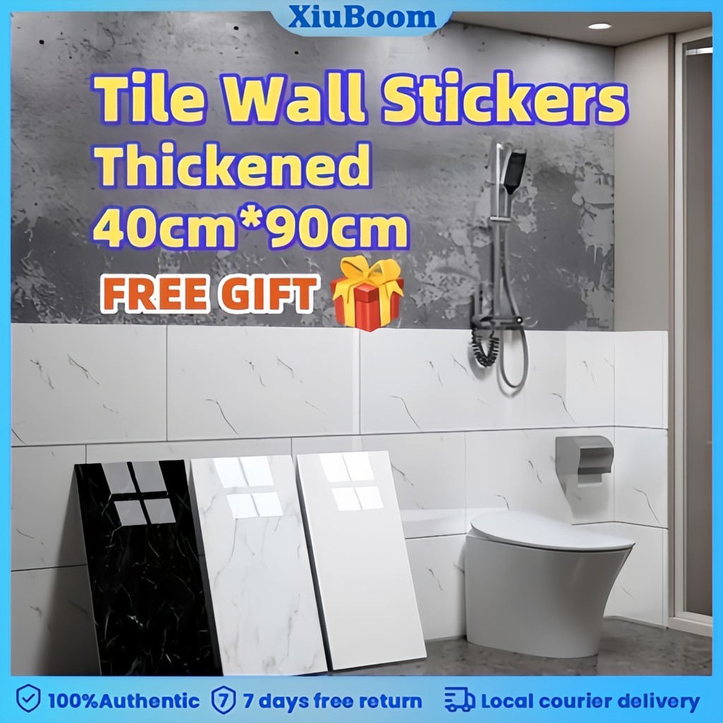 วอลเปเปอร์ลายหินอ่อน 3 มิติ ขนาด 90×40 ซม. มีกาวในตัว กันน้ำ ตกแต่งผนัง วอลเปเปอร์พิมพ์ลาย PVC สติ๊กเกอร์ติดผนัง