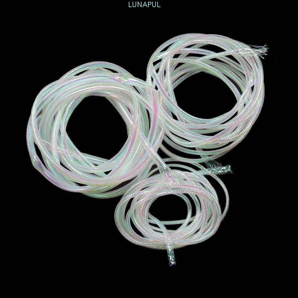 LUNAPUL Fish Scale Body Tube Fish Lure เหยื่อปลา Pearl White ขนาด 2mm, 4mm, 6mm, และ 8mm