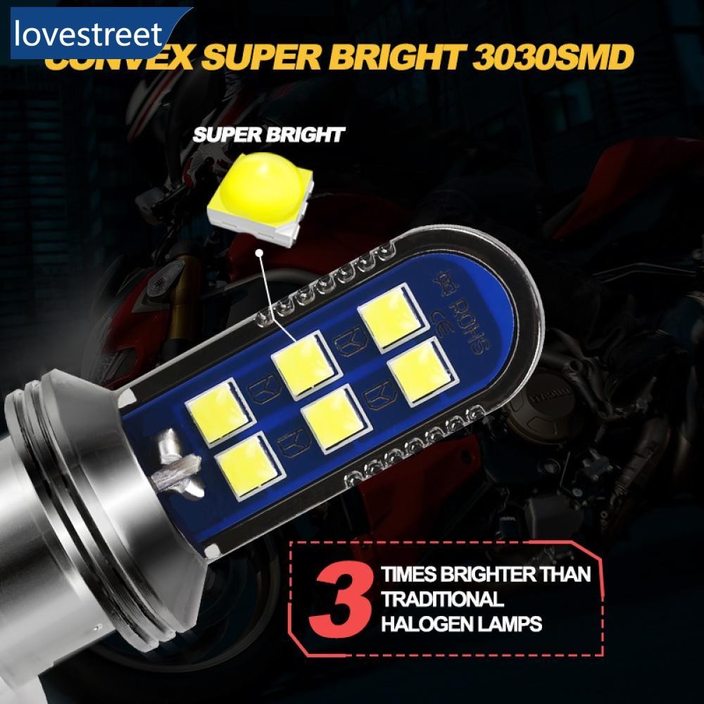 LOVESTREET รถจักรยานยนต์ 12V 12 SMD HeadLight หลอดไฟ H4 BA20D PX15D LED Hi Lo H6 BA20D หัว F4V6