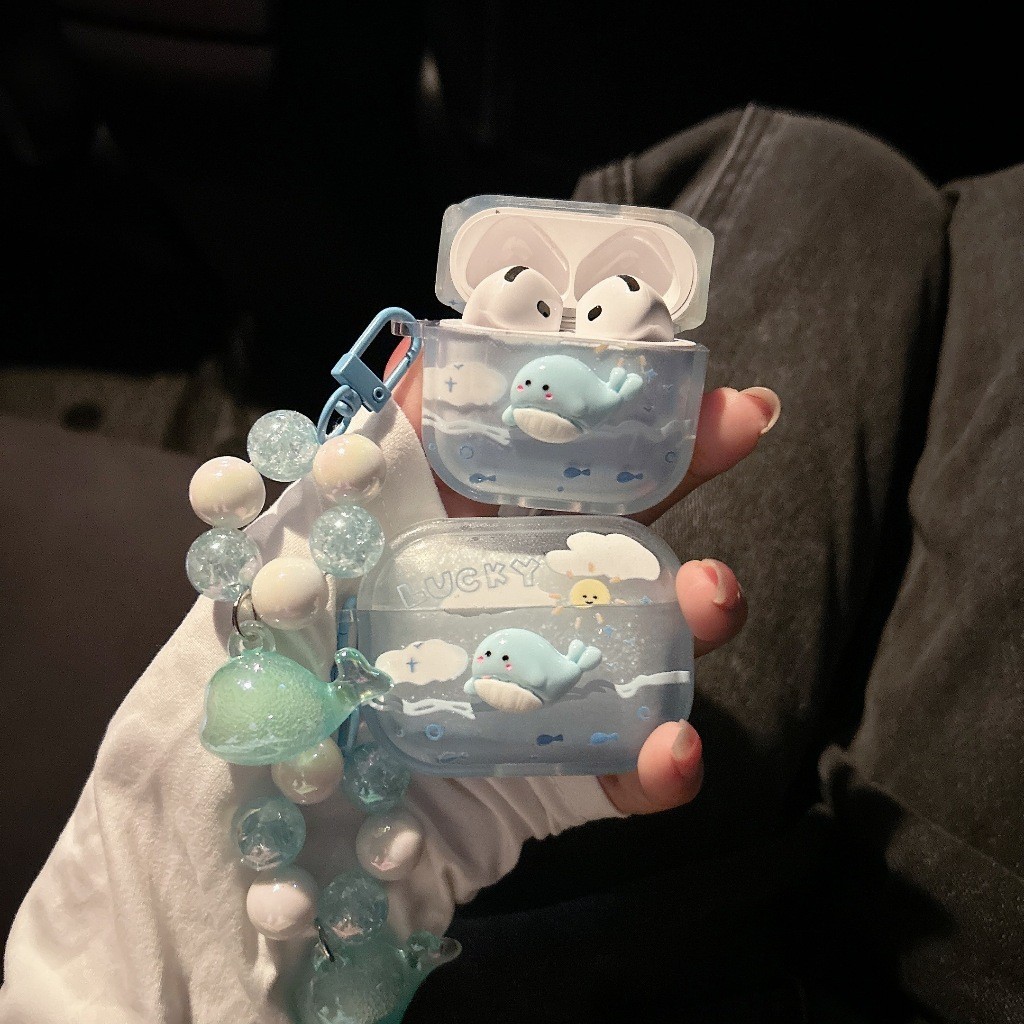 Siam【 ปลาฟ้าห้อย 】เคสหูฟัง i12 i11 i13 เคสใสการ์ตูนนูน 1 2 3 เคสหูฟังบลูทูธ gen gen1 gen2 เคสหูฟังไร