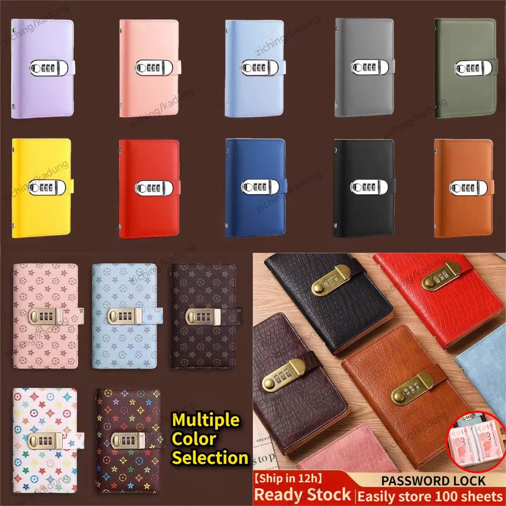 100รหัสผ่านล็อคเงินฝากออมหนังสือครอบครัวการเงิน ก6 ความจุขนาดใหญ่เด็กเปลี่ยนเงินฝากธนบัตรหนังสือเก็บออม