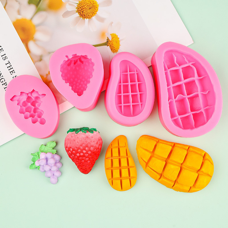 3D ผลไม้ Mango Shape Mousse แม่พิมพ์ซิลิโคน Fondant เค้กตกแต่งเครื่องมือช็อกโกแลตเบเกอรี่ยิปซั่ม Sugarcraft ขนมหวาน Moulds
