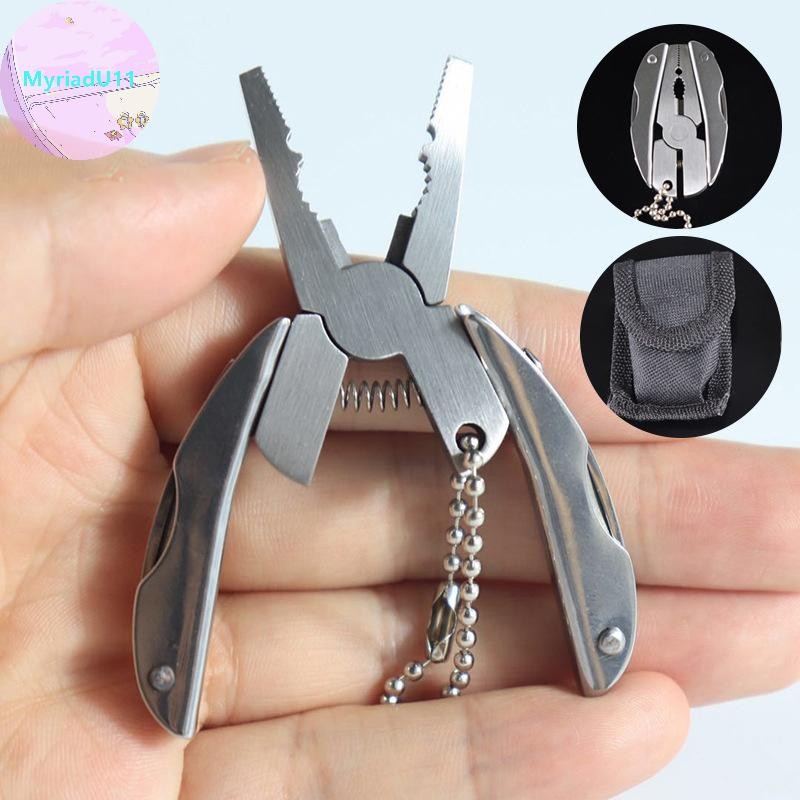 MyriadU สแตนเลสกลางแจ้งแบบพกพา Multitool คีมไขควงเครื่องมือหลายคีม Herramien Multi เครื่องมือ TH