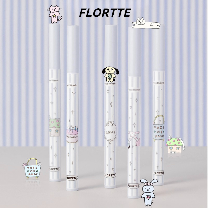 FLORTTE อายไลเนอร์ เข้ามุม กันน้ำ กันเหงื่อ ติดทนนาน อายไลเนอร์