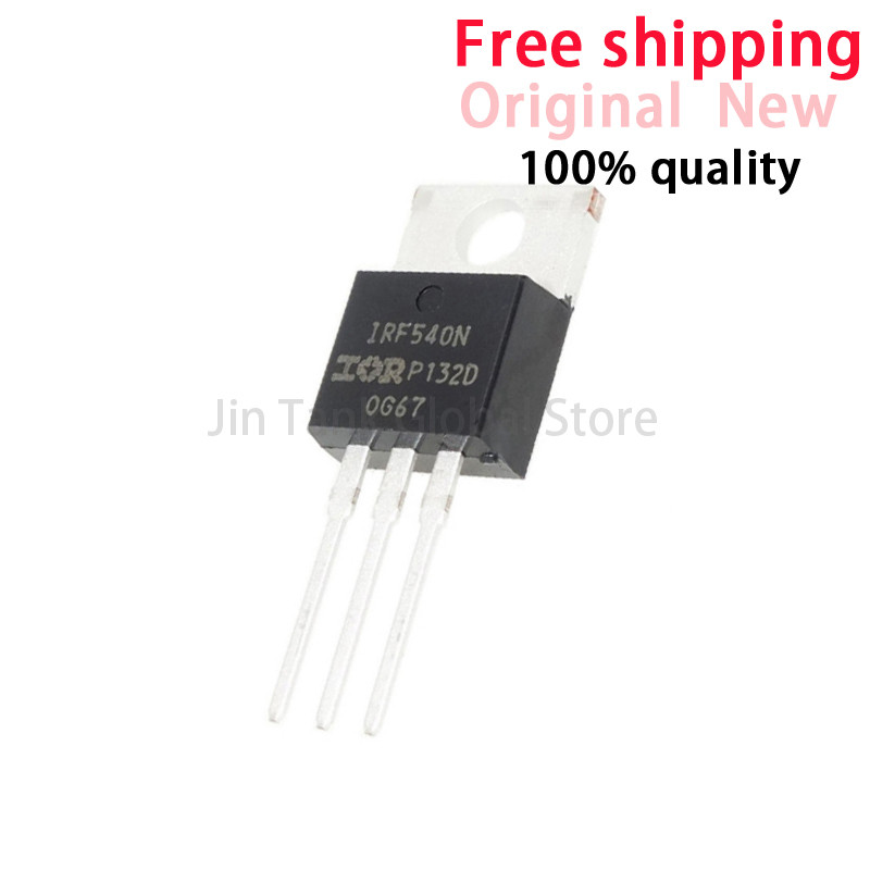 10pcs IRF540N IRF540 IRF540NPBF MOSFET 100V 33A 44mOhm 47.3nC TO-220 ใหม่เดิม