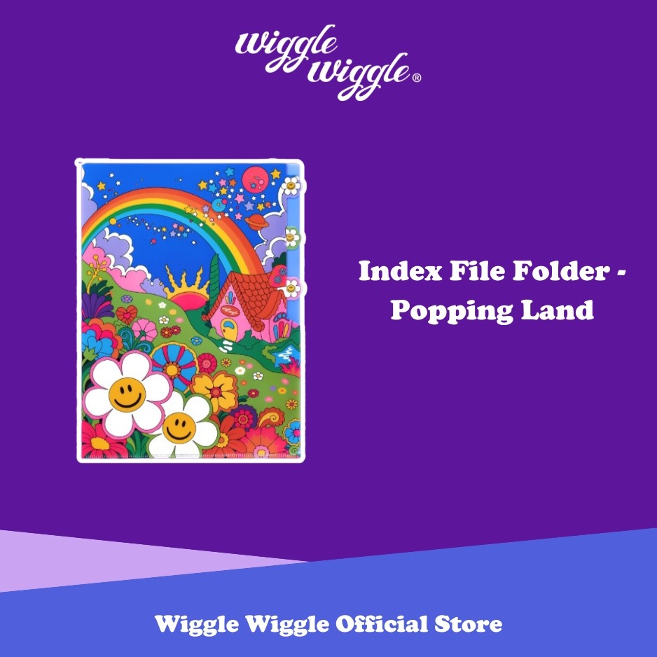 Wiggle Wiggle Index File Folder - Popping Land Document Keeper Map File Folder น่ารักเกาหลี