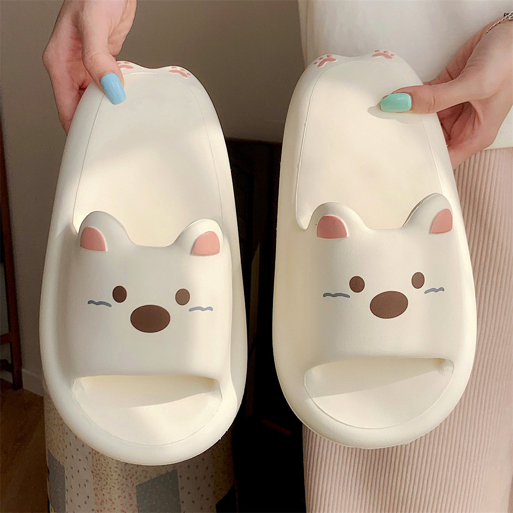 Xixitiao รองเท้าแตะลูกสุนัขน่ารักรองเท้าแตะหญิงบ้านในร่ม EVA นุ่มหนาSoled น่ารัก