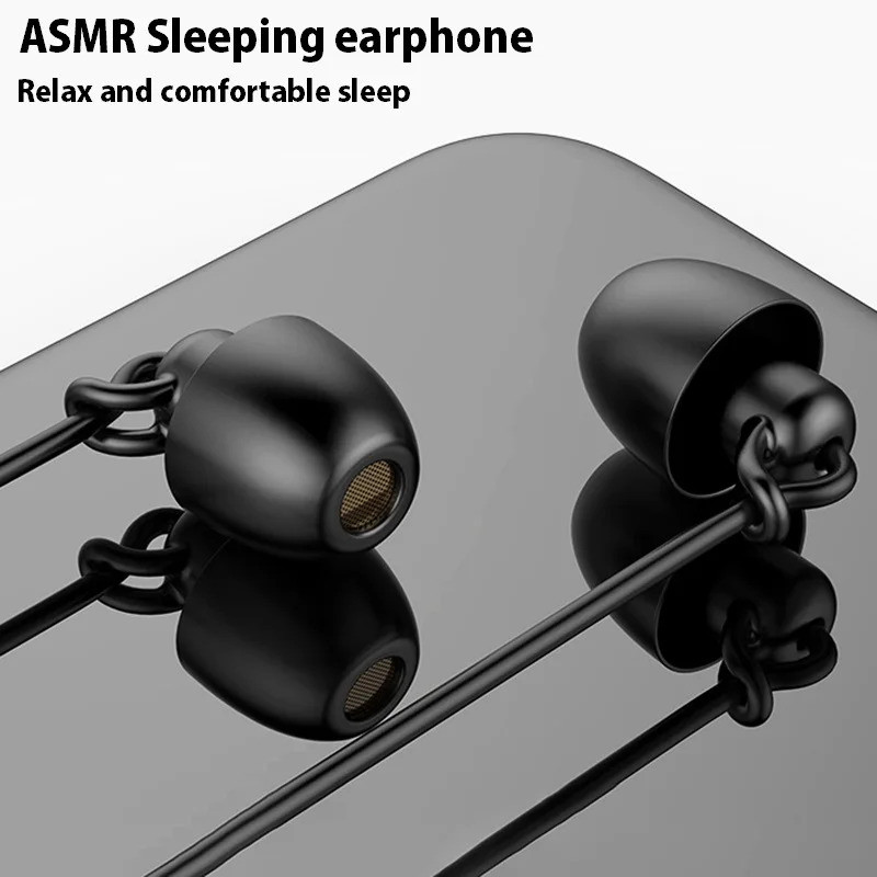 ASMR หูฟัง Hifi ชุดหูฟัง Noise-Cancel Sleeping Earbud ชุดหูฟังซิลิโคนอ่อนนุ่ม TPE ลวดไม่มีหูความดันห