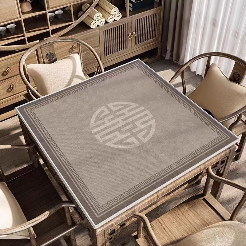 ★เสื่อโต๊ะไพ่นกกระจอก★ Mahjong Mat ผ้าปูโต๊ะหนา Muffler Hand Rubbing Play Card Table Mat Square ทนต่อการสึกหรอ Dirt-Resistant Care-Free เสื่อพิเศษ