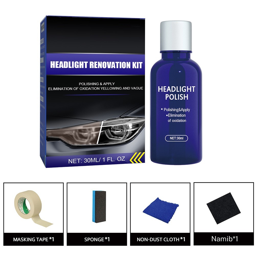 【WIK】รถ 9H ฝาครอบไฟหน้า Len Restorer Repair Liquid Polish Cleaner อุปกรณ์เสริม