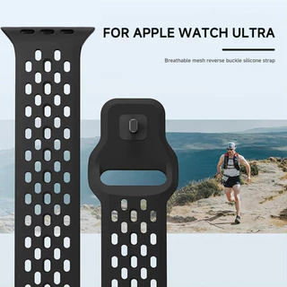 สายรัดซิลิโคน Band เข้ากันได้กับ Apple Watch Ultra 3 2 49/46/45 มม.44 มม.42 มม.Series11 10 9 8 7 6 SE 5 4