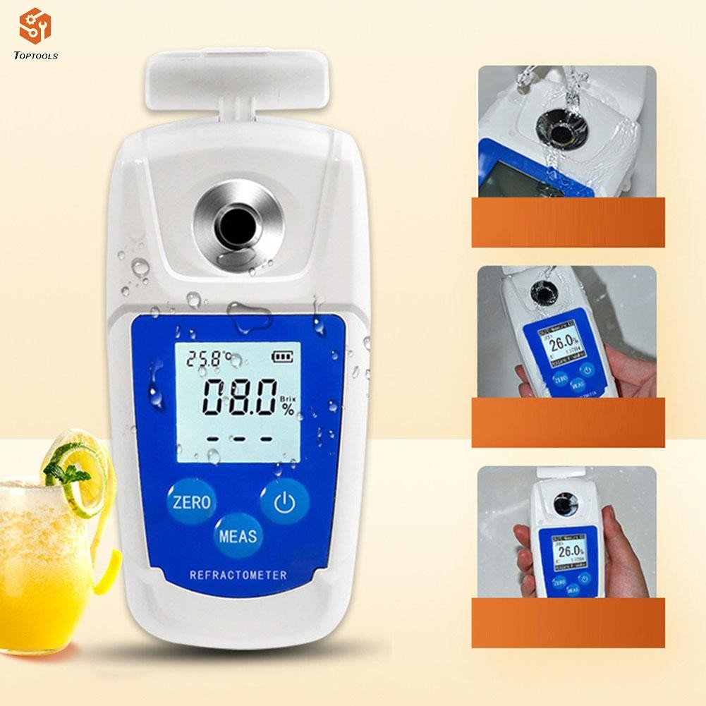 เครื่องวัดน้ําตาลดิจิตอลเครื่องทดสอบอาหารกันน้ํา 0 32 ช่วงการวัดเปอร์เซ็นต์