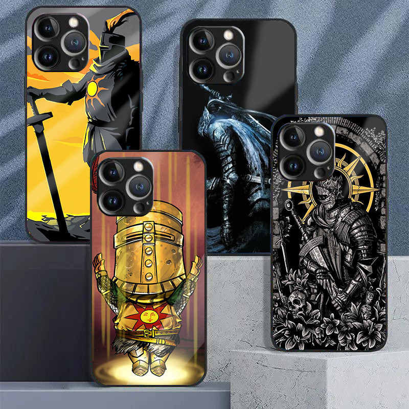 Dark Souls 02 กระจกนิรภัยเคสโทรศัพท์สําหรับ IPhone 16 15 14 13 12 11 Pro XS Max Plus Mini X XR 8 7 6