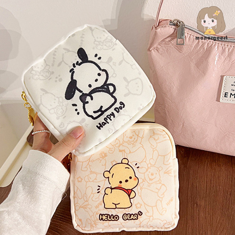 [LO] Sanrio Kawaii Pacha สุนัขผ้าอนามัยเก็บสาวน่ารักนักเรียนระยะเวลาสรีรวิทยาสุขาภิบาลแบบพกพาผ้าของขวัญ TH