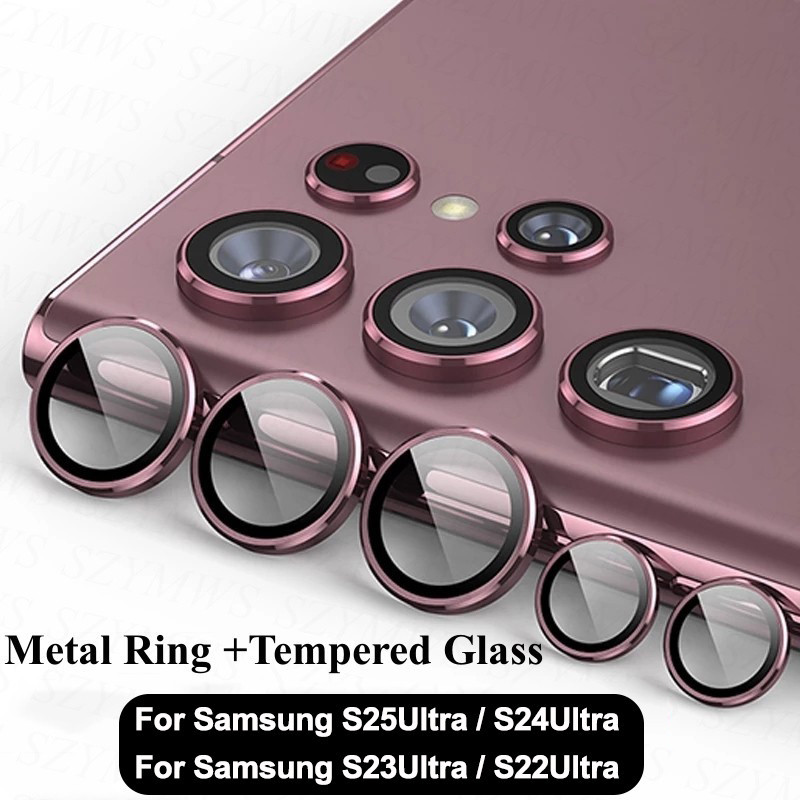 (1ชุด5ดวง) S25Ultra/S24Ultra/S23Ultra ฟิล์มกระจก เลนส์กล้อง สำหรับ Samsung Galaxy S25 S25Plus S22Ultra S25 Ultra 007