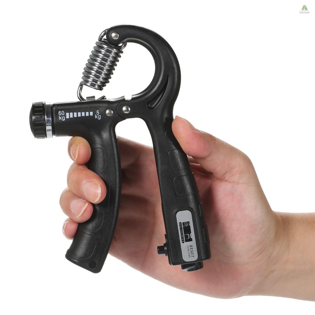 SmshHand Gripper Hand Grip Strengthener พร้อมเคาน์เตอร์ 5-60 กก.ความต้านทานที่ปรับได้ฟิตเนสมือออกกําลังกายสําหรับสร้างกล้ามเนื้อการฝึกอบรมข้อมือ - รูปที่ 5