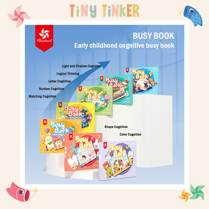 Pinwheel Single Busy Quiet Book ของเล่นเพื่อการศึกษาหนังสือกิจกรรมเพื่อการศึกษาของเล่นสําหรับเด็กวัย
