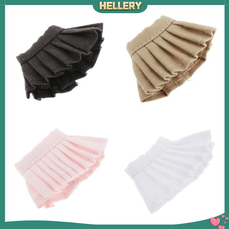 [HelleryTH] ชุดเดรสกระโปรงจีบสําหรับ OB11 1/12 BJD DIY แกล้งเล่นของเล่นแต่งตัวสีดํา