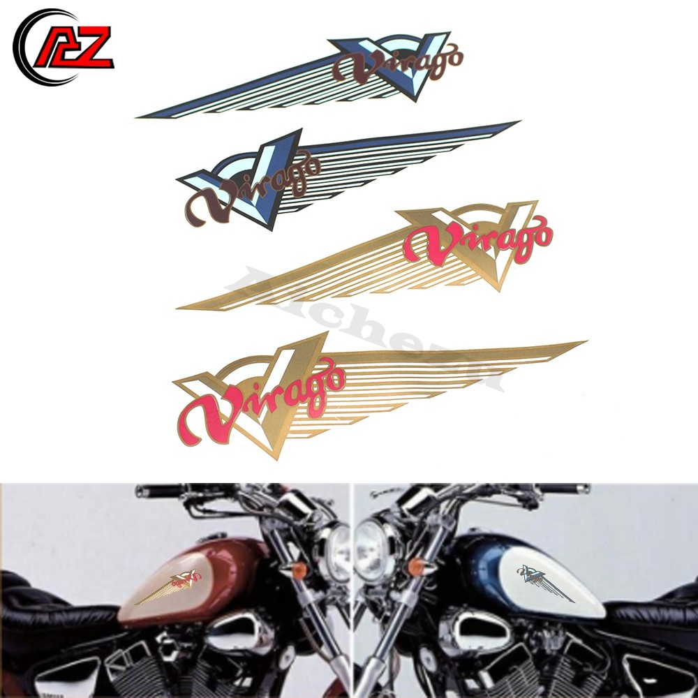 CUSTOM MOTORCYCLE TANK สติกเกอร์ "Virago" สําหรับ Yamaha Virago XV125 XV250 XV400 XV535 XV700