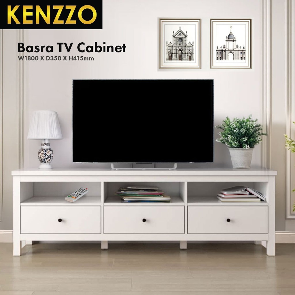 พร้อมส่ง!! Kenzzo: ชั้นวางทีวี ตู้วางทีวี สไตล์ Minimal เรียบห Basra TV Cabinet/ โต๊ะวางทีวี/ ที่วางทีวี