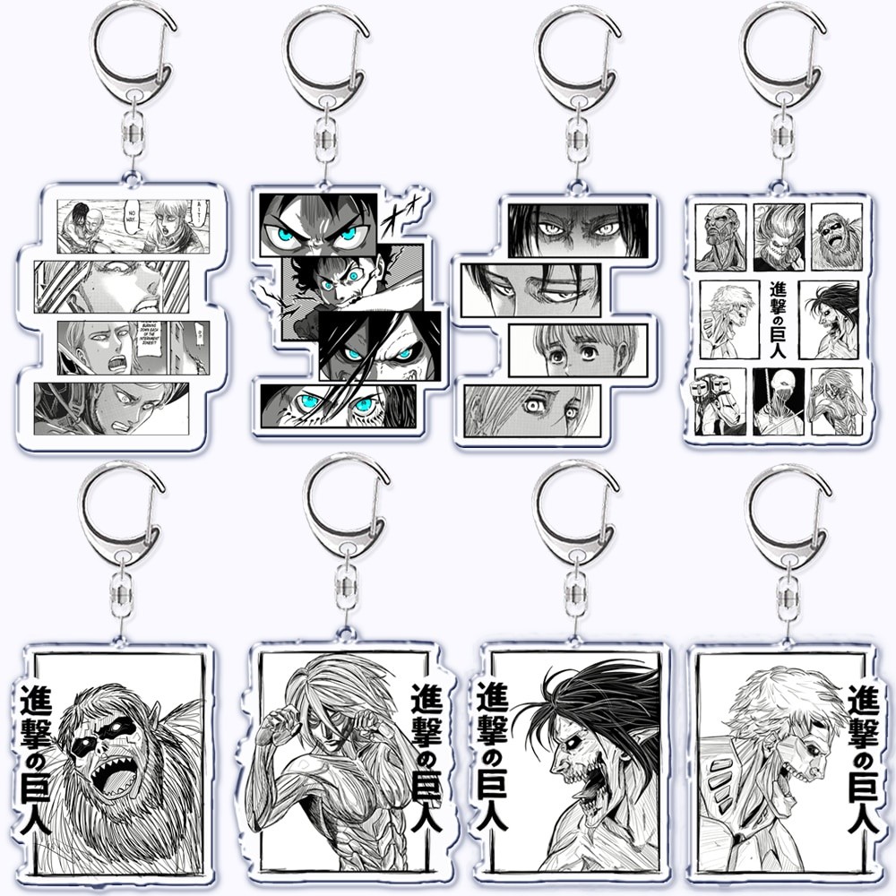 พวงกุญแจอนิเมะ Attack on Titan Eren Titan Attack, War on Titan, Armored Titan, Beast Titan