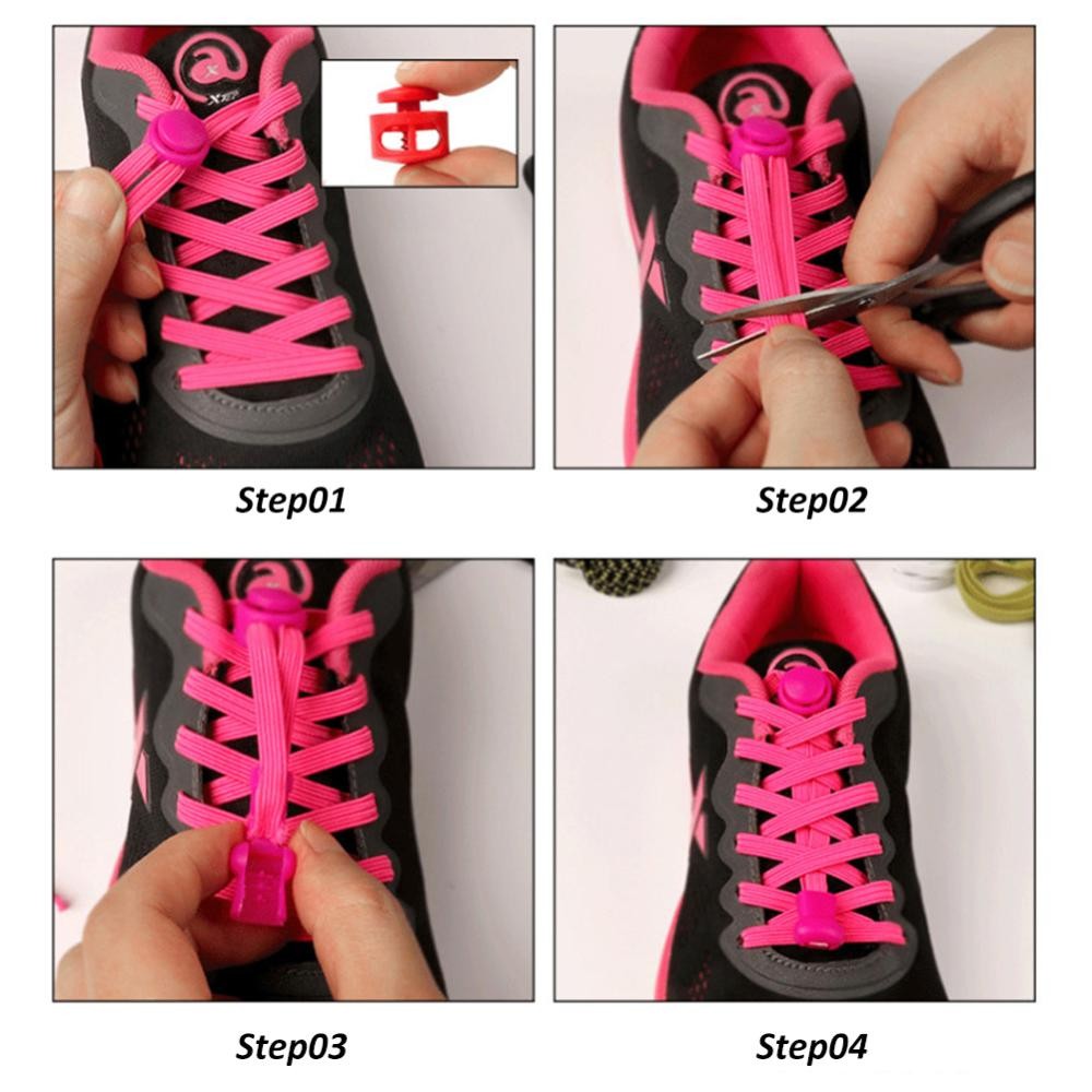 Gaofeng 1 คู่สีสัน Elastic Band รอบฤดูใบไม้ผลิหัวเข็มขัด Shoelaces ง่ายสะดวก No-tie Shoelaces Casual กีฬารองเท้าเชือกผูกรองเท้าสําหรับผู้ใหญ่เด็ก Q5T5[NVEP] ราคา ถูกที่สุด ดีลบีเคเค แกลเลอรีภาพที่ 6
