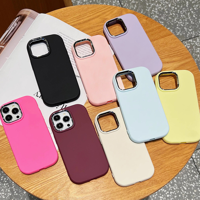 เคสโทรศัพท์มือถือ สีพื้น หรูหรา เคส For iPhone 11 17 16 13 15 14 12 Pro Max Air ไอโฟน 7 8 Plus XR XS Max เคสไอโฟน11