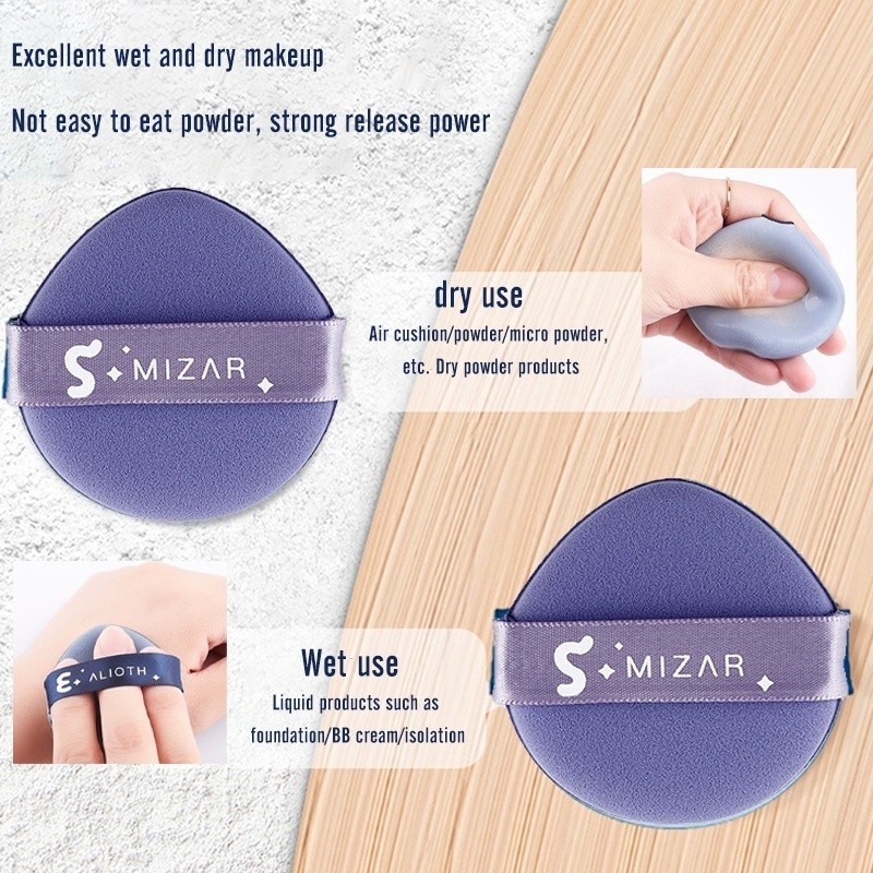 ชุดพัฟฟองน้ําแต่งหน้า แบบนิ่ม 7 ชิ้น ชิ้นพร้อมกล่องเก็บของหนาแห้งและเปียกนุ่มสุดๆ สำหรับรองพื้นแต่งหน้า G3103 - รูปที่ 4