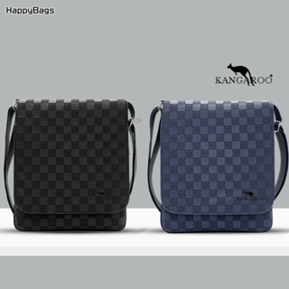 กระเป๋าสะพายข้างผู้ชาย จิงโจ้ ลายตาราง งานสวย หนังPU ทรงสลิม…