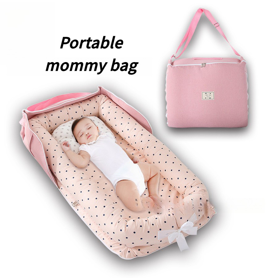 แบบพกพา Mommy Snuggle แยก One shoulder Mommy bag Style Pillow เตียงกระเป๋า เปลกลาง