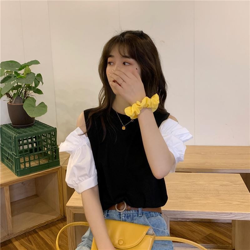 ⭐Fern Shop ฤดูร้อนแขนสั้นด้านบนเสื้อยืดผู้หญิง ราคา ถูกที่สุด ดีลบีเคเค แกลเลอรีภาพที่ 8
