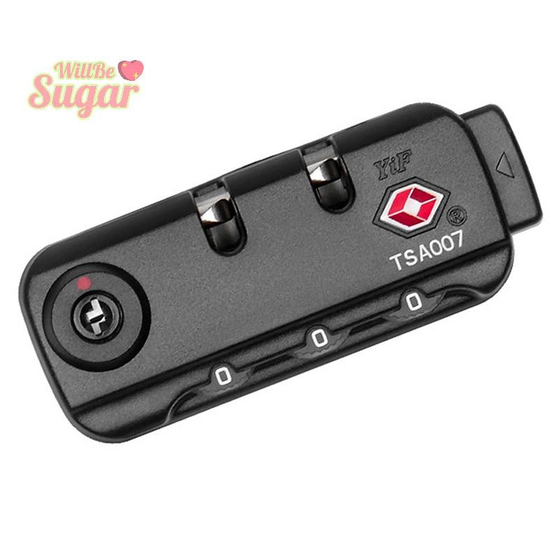 [WillBesugarT] Customs Lock TSA007 ล็อครหัสผ่านแท้ ล็อคนิรภัยคงที่ กระเป๋าซิป ล็อคกระเป๋าเดินทาง หัวเข็มขัด ล็อครหัสกันขโมย [ใหม่]