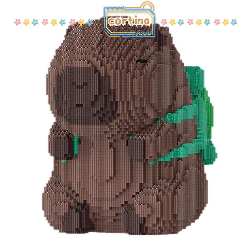 บล็อกปริศนา CORTINA, 20 ซม./30 ซม.Micro Particles Building Blocks, Creative Capybara Puzzle DIY บล็อกของเล่น