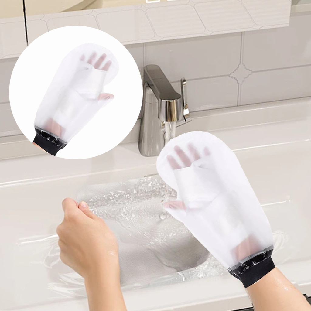 1 PC PVC ผ้าคลุมอาบน้ําแบบใช้ซ้ําได้--กันน้ําปิดผนึก Cast Bandage Protector Wound Hand Cover กันน้ํา PVC Shower Cover, 1 ชิ้น Reusable Hand Protector ผ้าคลุมอาบน้ํา 1 PC Shower Cove