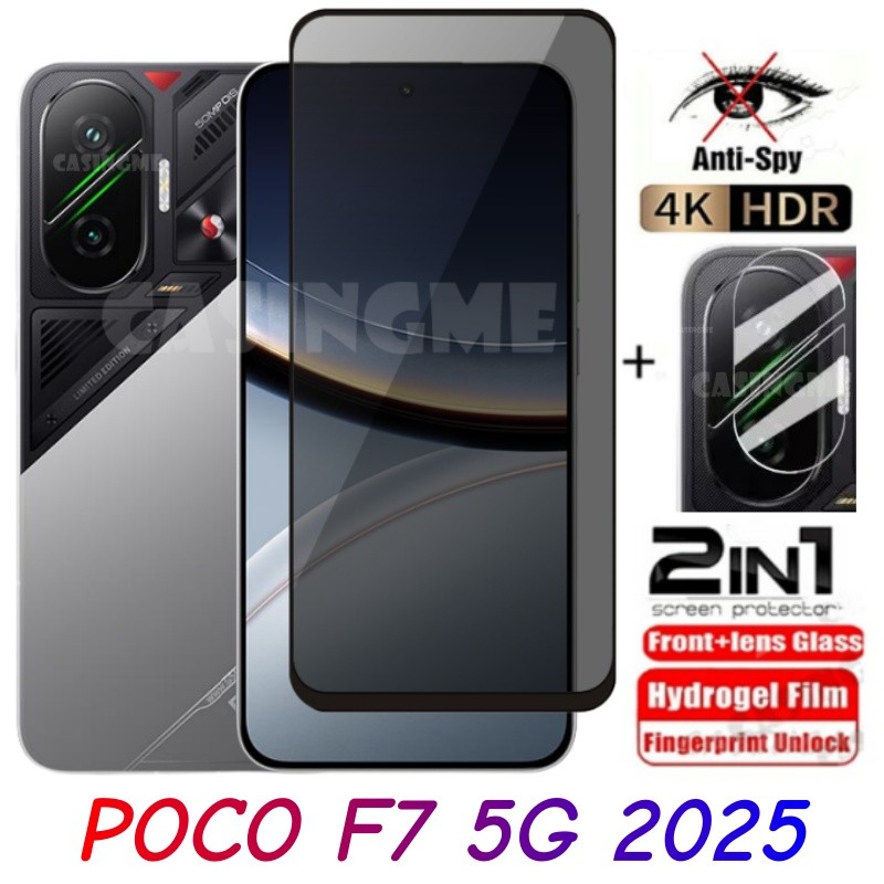 สําหรับ POCO F7 5G 2025 กระจกนิรภัยส่วนตัว Anti-Spy ฝาครอบป้องกันหน้าจอ Anti Peek ฟิล์มความเป็นส่วนตัวสําหรับ Poco F7 Ultra F7 Pro Poco F7 Ultra Pro 4G 5G 2025 Anti Peek ฟิล์มความเป็นส่วนตัว