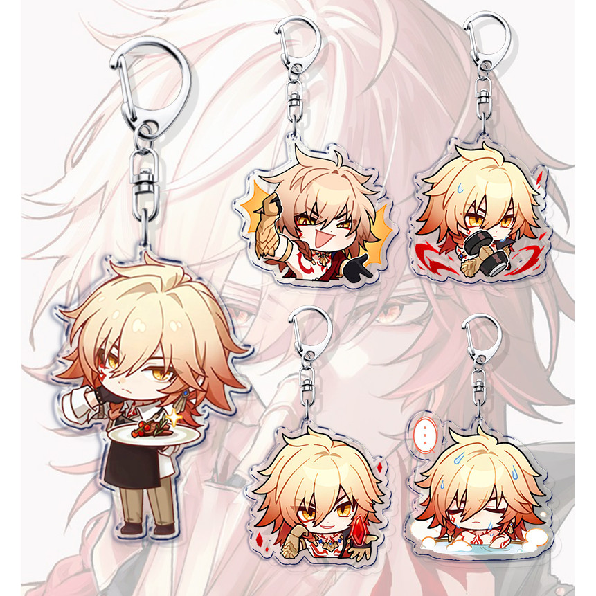 เกม Hsr Mydei Tribbie พวงกุญแจสําหรับอุปกรณ์เสริมกระเป๋า Gamer Star Rail Key Chain แหวนเครื่องประดับ
