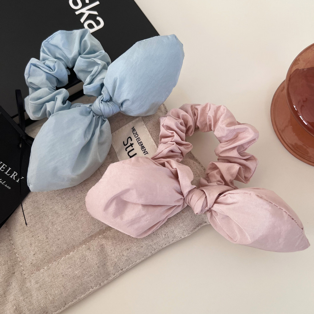 สไตล์เกาหลี Bow Scrunchy Hair Tie สไตล์ใหม่_high-end
