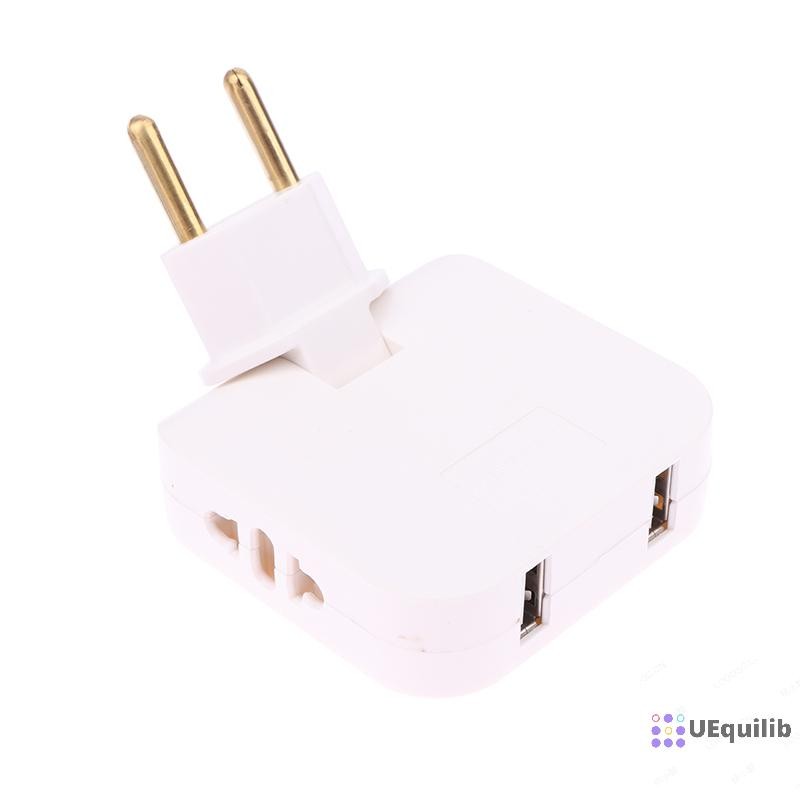 Uequilib EU Plug 180 องศาอะแดปเตอร์โรตารีพับได้ 3 ใน 1 Travel Adapter ปลั๊กไฟฟ้า Power Converter ไฟฟ้า AC Outlet ใหม่ - รูปที่ 4