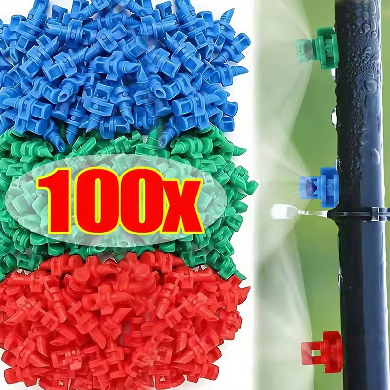 หัวฉีดสเปรย์เกษตร - 90°/180°/360° ปรับได้ | แม้กระทั่งกระจายน้ํา | วัสดุ PP (น้ําเงิน/เขียว/แดง)