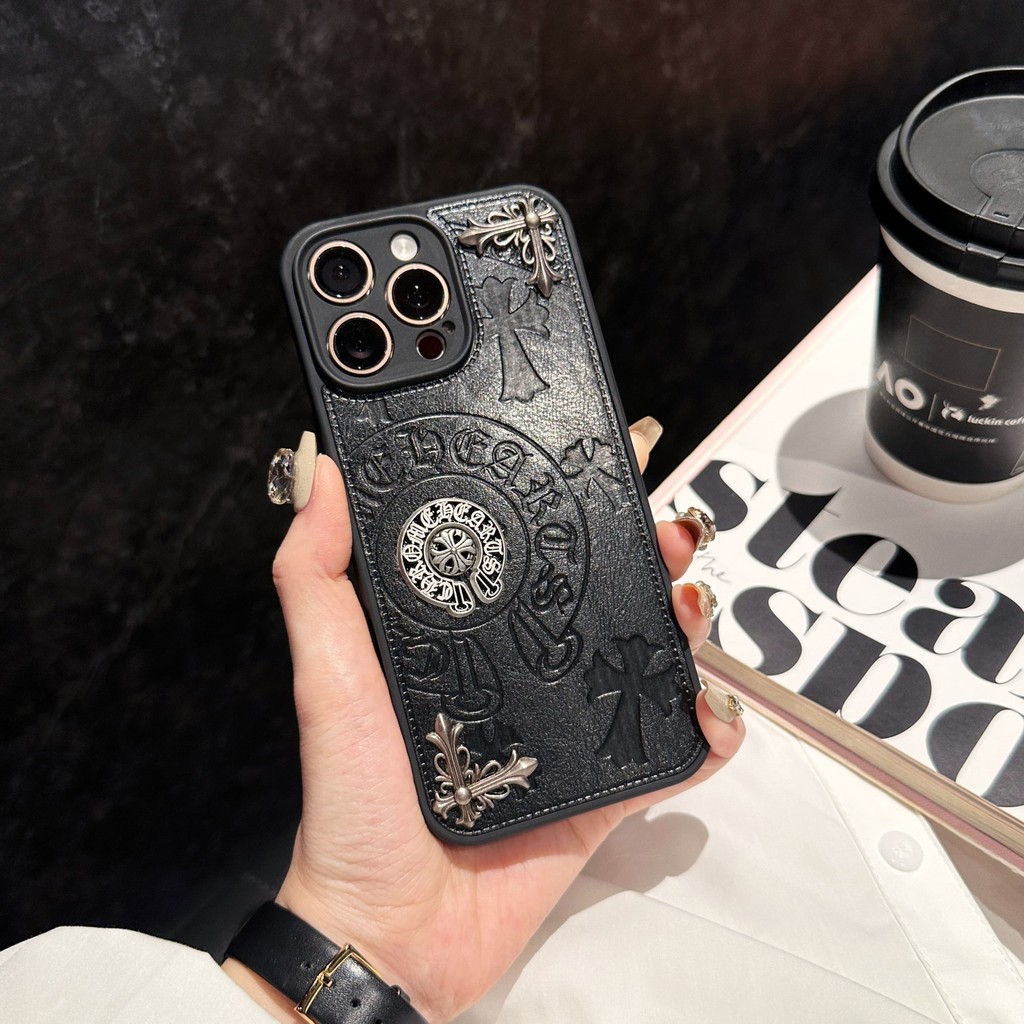 Creative Emboss หนังสําหรับ iPhone 17 Pro Max 16 15 14 13 Pro Max 16 15 14 Plus 3D โลหะ Rivet ออกแบบเลนส์ป้องกัน Full Coverage TPU Soft Border Design Anti Falling Cover ราคา ถูกที่สุด ดีลบีเคเค แกลเลอรีภาพที่ 6